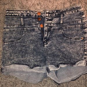 REFUGE HEATHER GREY JEAN SHORTS